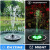 Solar Fountain Pump for Bird Bath with Lights,3.5W Solar Water Fountain with 2200 mAh Battery,6 Nozzles for Garden,Outdoor