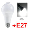 Smart Led Light Bulb with PIR Motion Sencor Movement Detector Works in Dark Dusk to Dawn Security Bulb E27 E26 B22 12W 85-265V