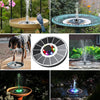 Solar Fountain Pump for Bird Bath with Lights,3.5W Solar Water Fountain with 2200 mAh Battery,6 Nozzles for Garden,Outdoor