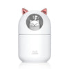 300ML Cute Pet Cat USB Mini Air Humidifier Aroma Essential Oil Diffuser Color Light Large Spary Mute Small Gift for Home Bedroom