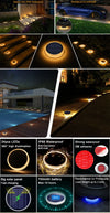 Led Solar Deck Lights Outdoor Waterproof Lawn Lamps Battery Powered Solar Step Light for Pathway Driveway Garden Walkway Patio