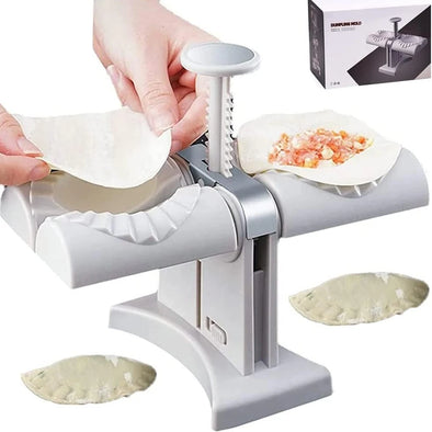 Automatic Dumpling Maker Mould Machine Household Press Double Head Wrapper Dumpling Pastry Making Empanadas Pierogi Kitchen Tool