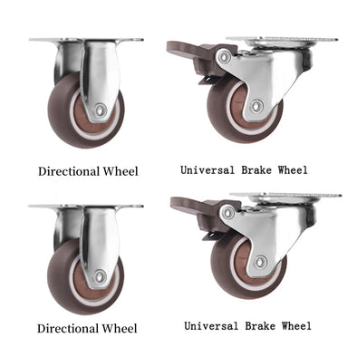 4Pcs Universal Swivel Casters Heavy Duty Furniture Wheel Castor Silent Trolley Wheels for Table Chair Sofa with Safety Brake