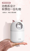 300ML Cute Pet Cat USB Mini Air Humidifier Aroma Essential Oil Diffuser Color Light Large Spary Mute Small Gift for Home Bedroom