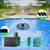 Solar Fountain Pump for Bird Bath with Lights,3.5W Solar Water Fountain with 2200 mAh Battery,6 Nozzles for Garden,Outdoor