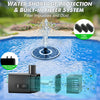 Solar Fountain Pump for Bird Bath with Lights,3.5W Solar Water Fountain with 2200 mAh Battery,6 Nozzles for Garden,Outdoor